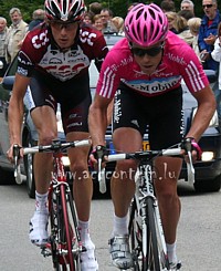 Kim Kirchen et Frank Schleck